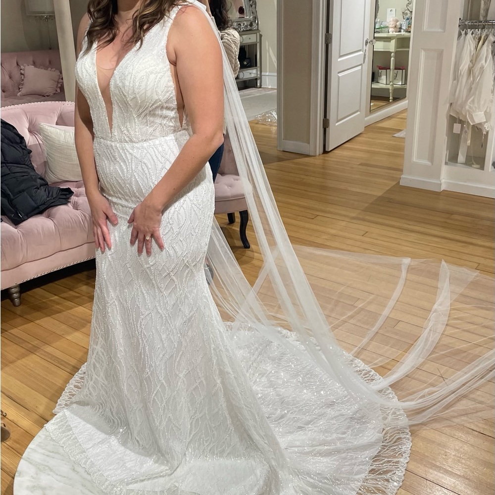 NWT 🤍 Unworn/Unaltered Fully-beaded Wedding Gown